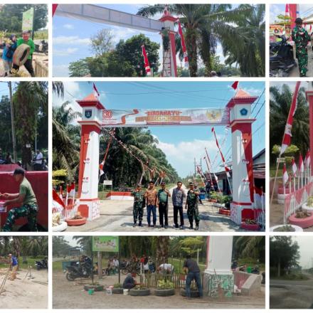 MENGHIAS TUGU DALAM MENYAMBUT HUT RI KE-80